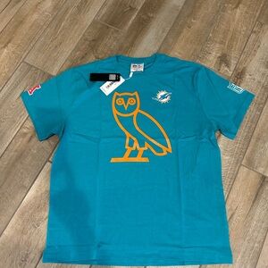 OVO x NFL Miami Dolphins OG Owl T-shirt octobers very own XL new with tags